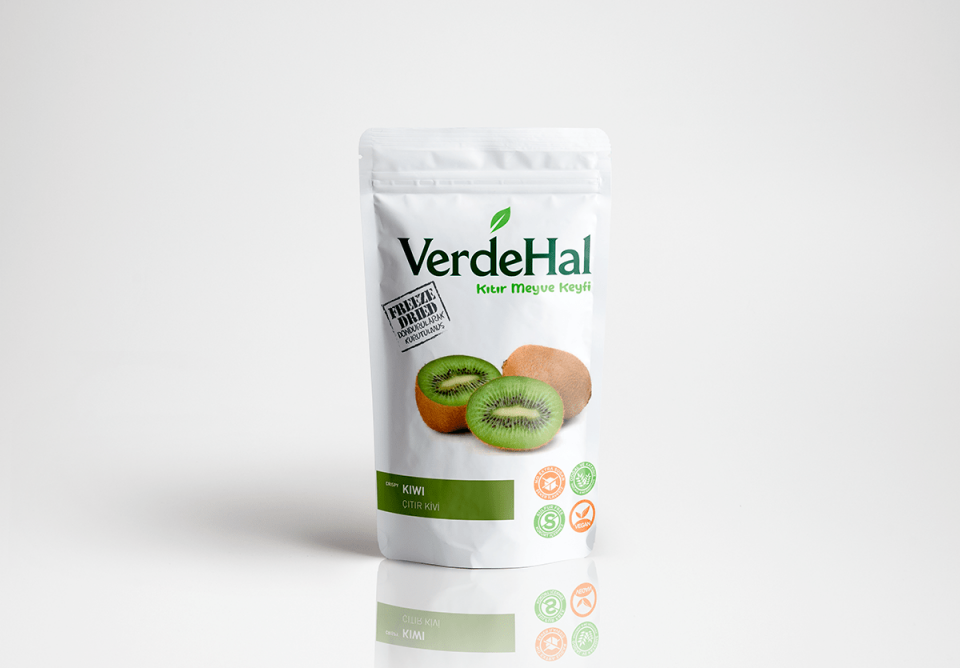 VerdeHal Dondurularak Kurutulmuş Kivi 20 g  Doğal, Katkısız, Çıtır