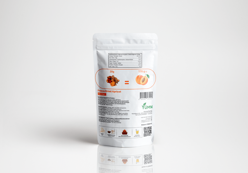 VerdeHal Dondurularak Kurutulmuş Kayısı 20 g  Doğal, Katkısız, Çıtır