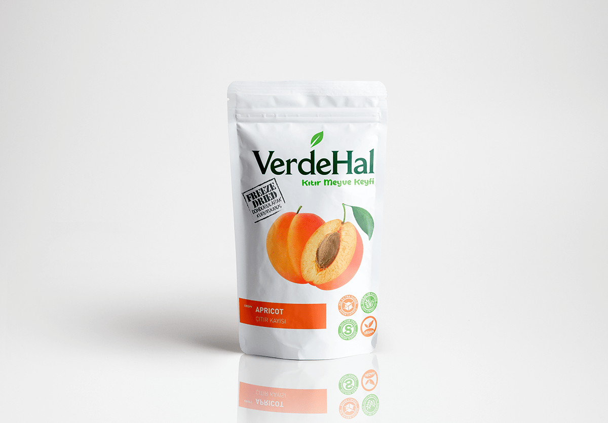 VerdeHal Dondurularak Kurutulmuş Kayısı 20 g  Doğal, Katkısız, Çıtır