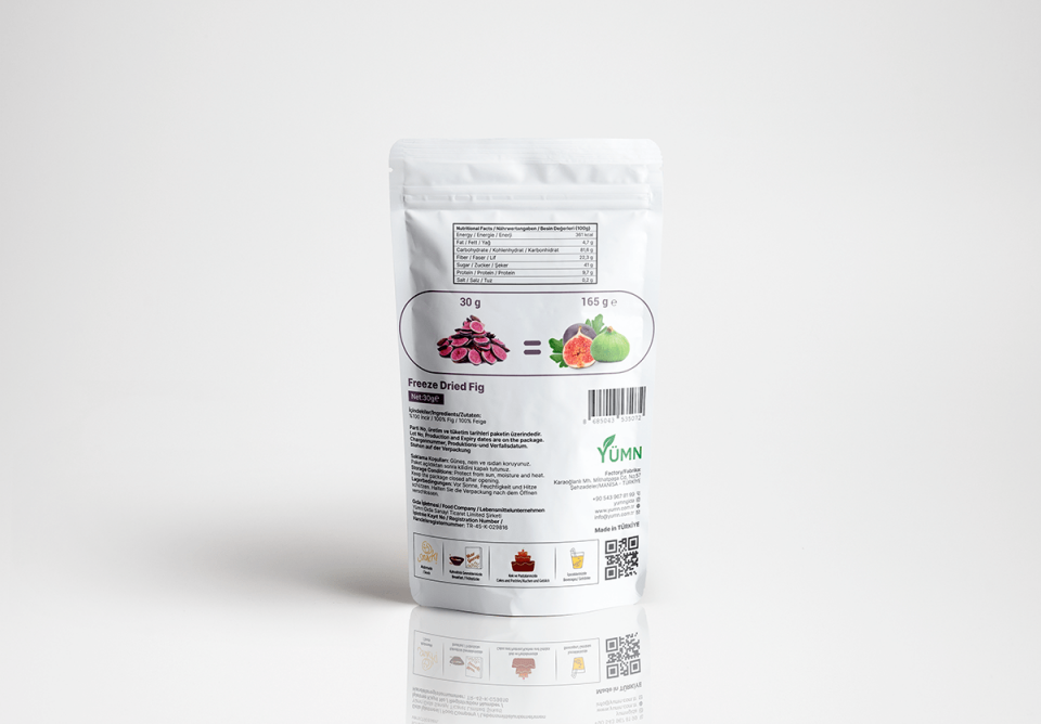 VerdeHal Dondurularak Kurutulmuş İncir 30 g  Doğal, Katkısız, Çıtır