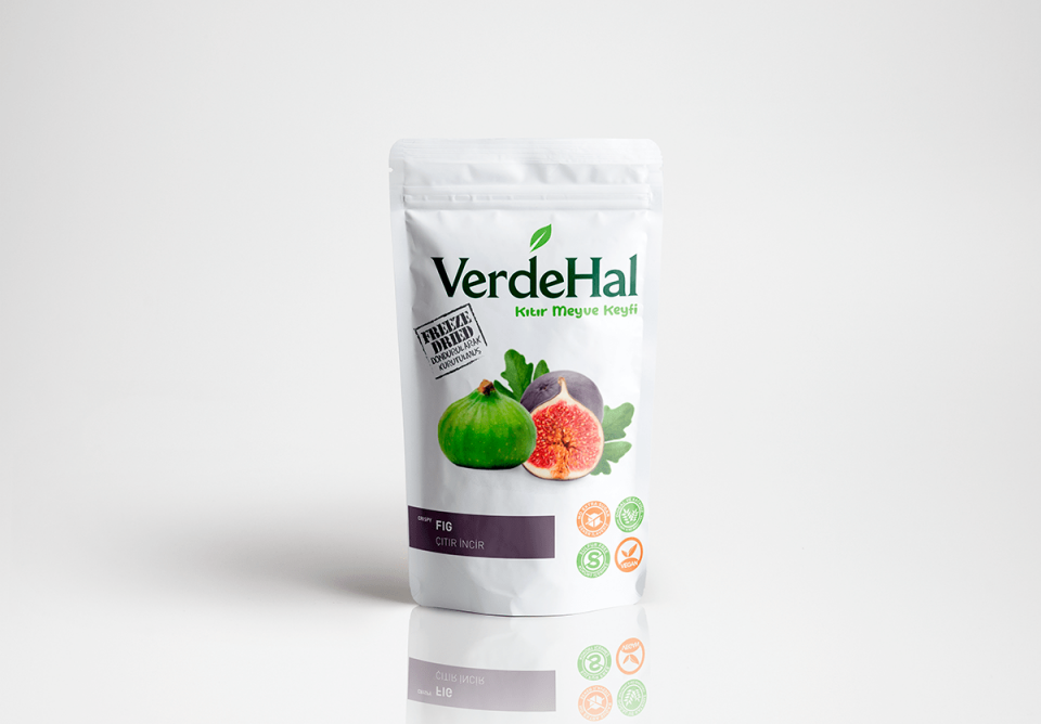 VerdeHal Dondurularak Kurutulmuş İncir 30 g  Doğal, Katkısız, Çıtır