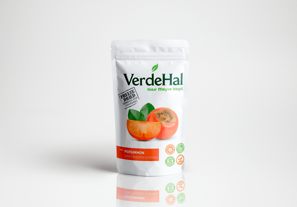 VerdeHal Dondurularak Kurutulmuş Trabzon Hurması 20 g  Doğal, Katkısız, Çıtır