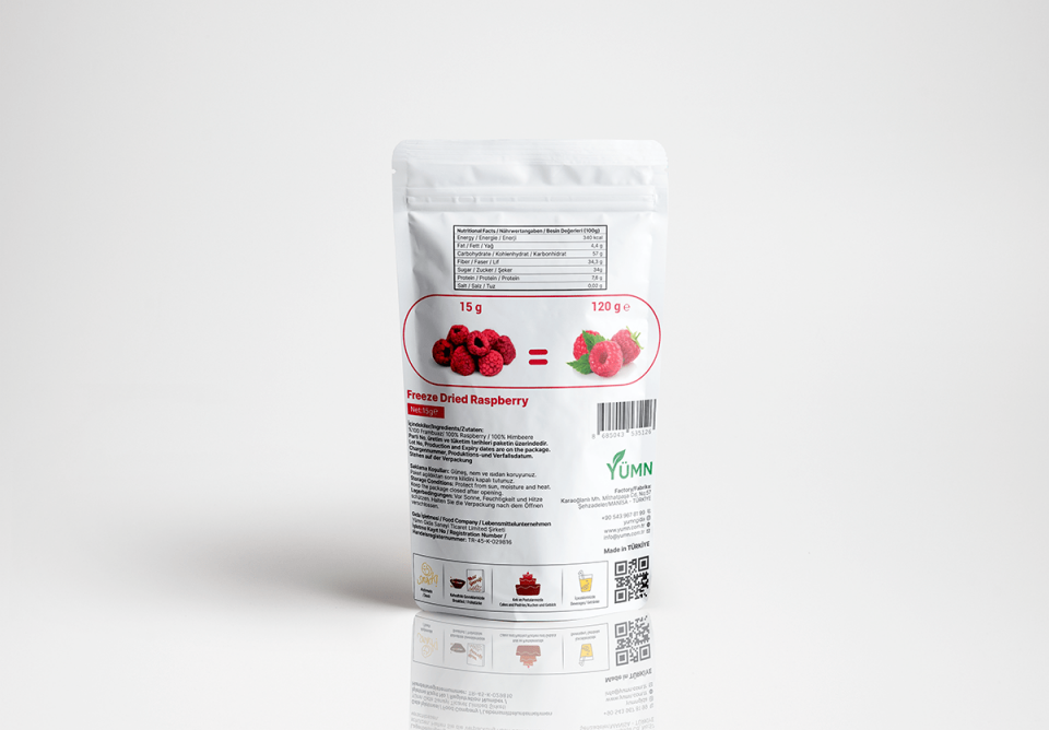 VerdeHal Dondurularak Kurutulmuş Frambuaz 15 g  Doğal, Katkısız, Çıtır