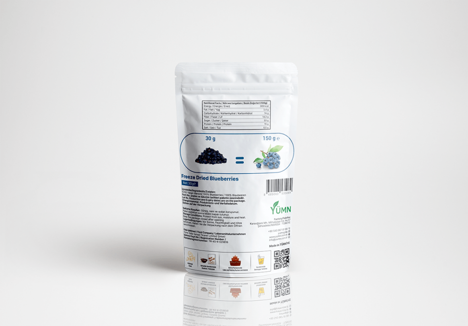 VerdeHal Dondurularak Kurutulmuş Yaban Mersini 25 g  Doğal, Katkısız, Çıtır