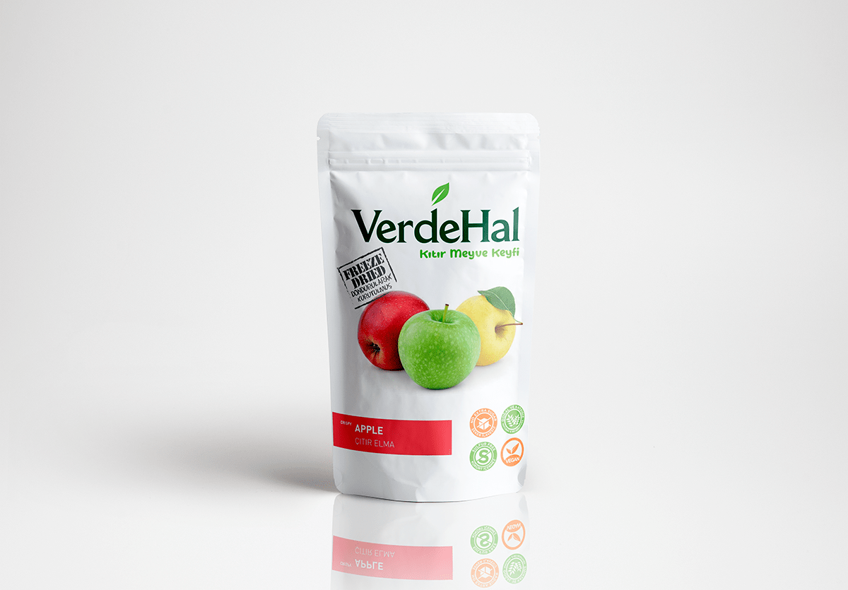 VerdeHal Dondurularak Kurutulmuş Elma 20 g  Doğal, Katkısız, Çıtır