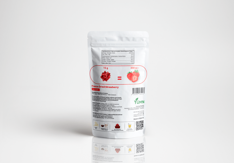 VerdeHal Dondurularak Kurutulmuş Çilek 15 g  Doğal, Katkısız, Çıtır