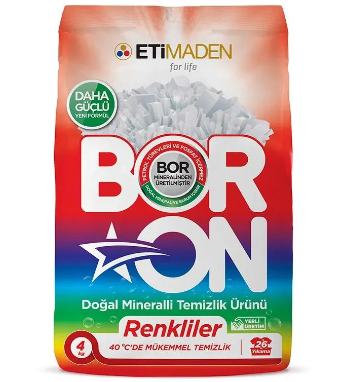 Boron Doğal Mineralli Toz Temizlik Ürünü 4 kg - Renkliler