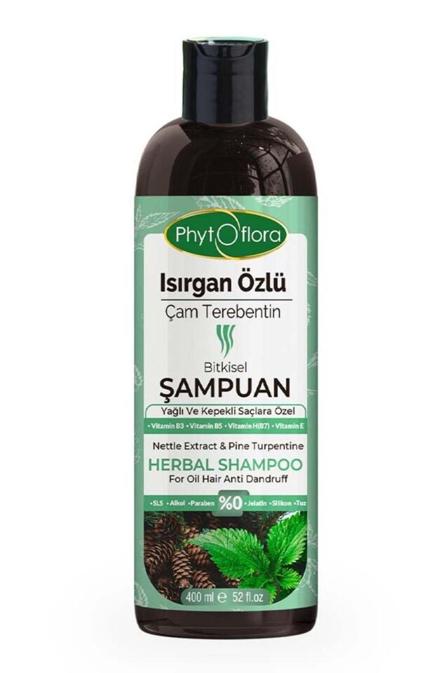PhytOFlora Isırgan Özlü Bitkisel Şampuan - Yağlı ve Kepekli Saçlara Özel