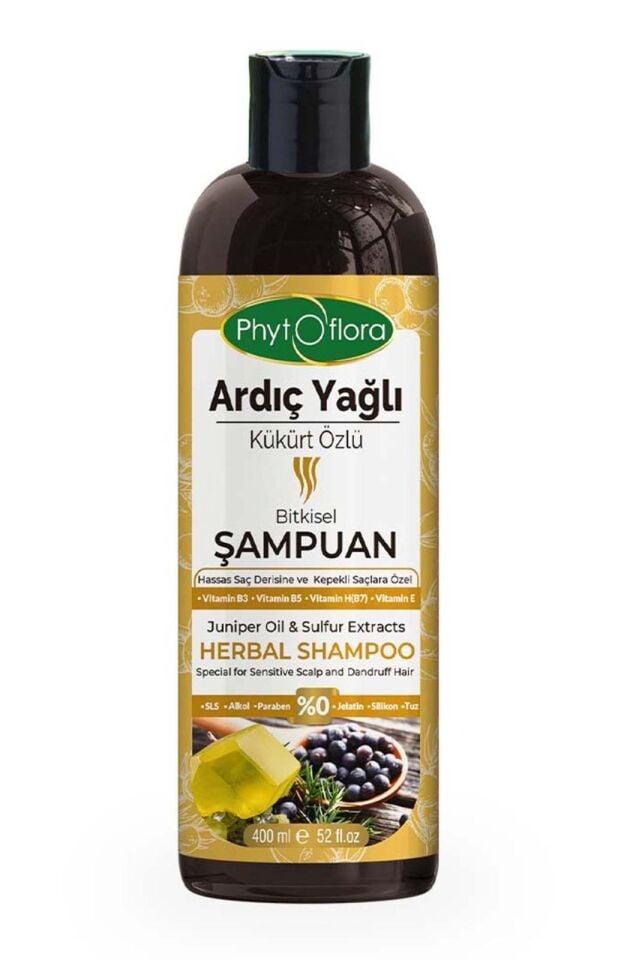 PhytOFlora Ardıç Yağlı Bitkisel Şampuan - Hassas Saç Derisine ve Kepekli Saçlara Özel