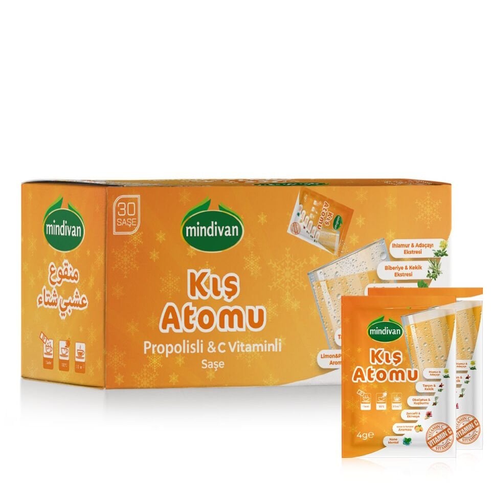 Mindivan Kış Atomu Propolis ve C Vitamini - 30 şase Tek Kullanımlık