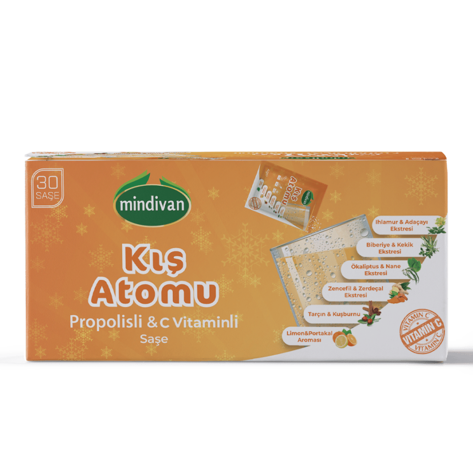 Mindivan Kış Atomu Propolis ve C Vitamini - 30 şase Tek Kullanımlık