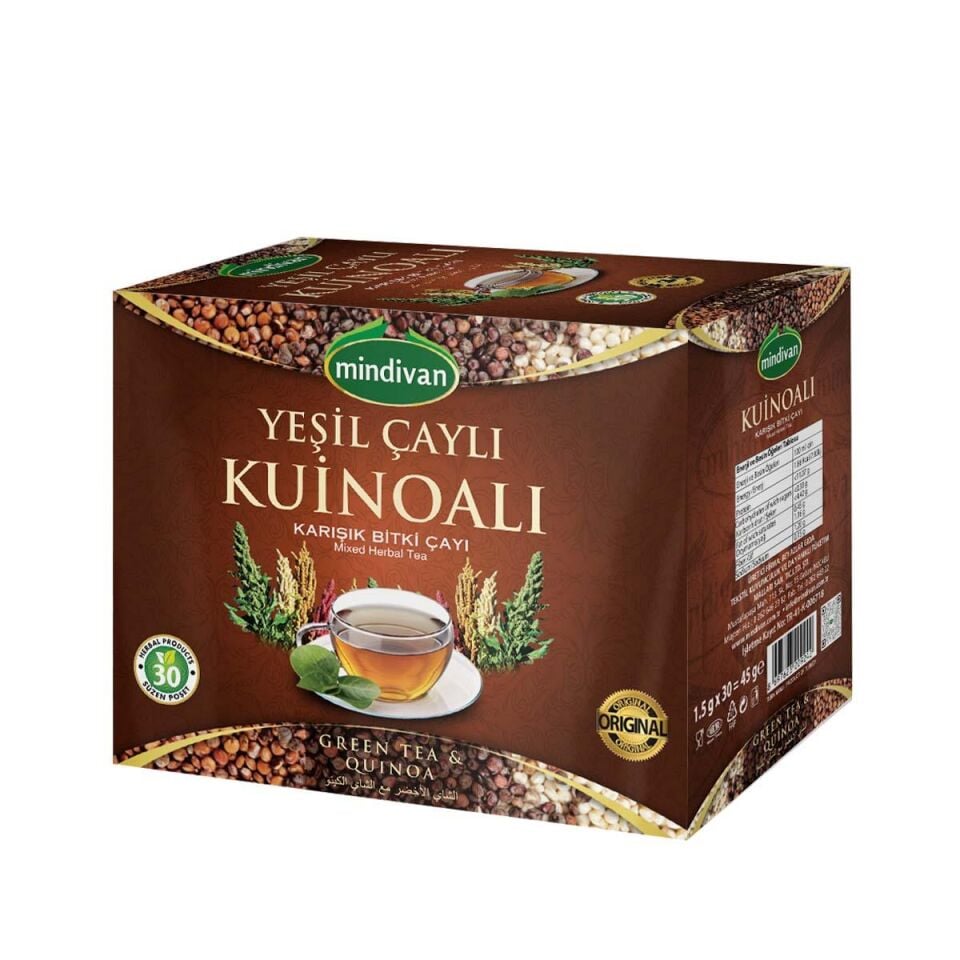 Mindivan Kinoa Tohumlu Bitki Çayı - 30'lu Süzen Poşet Çay