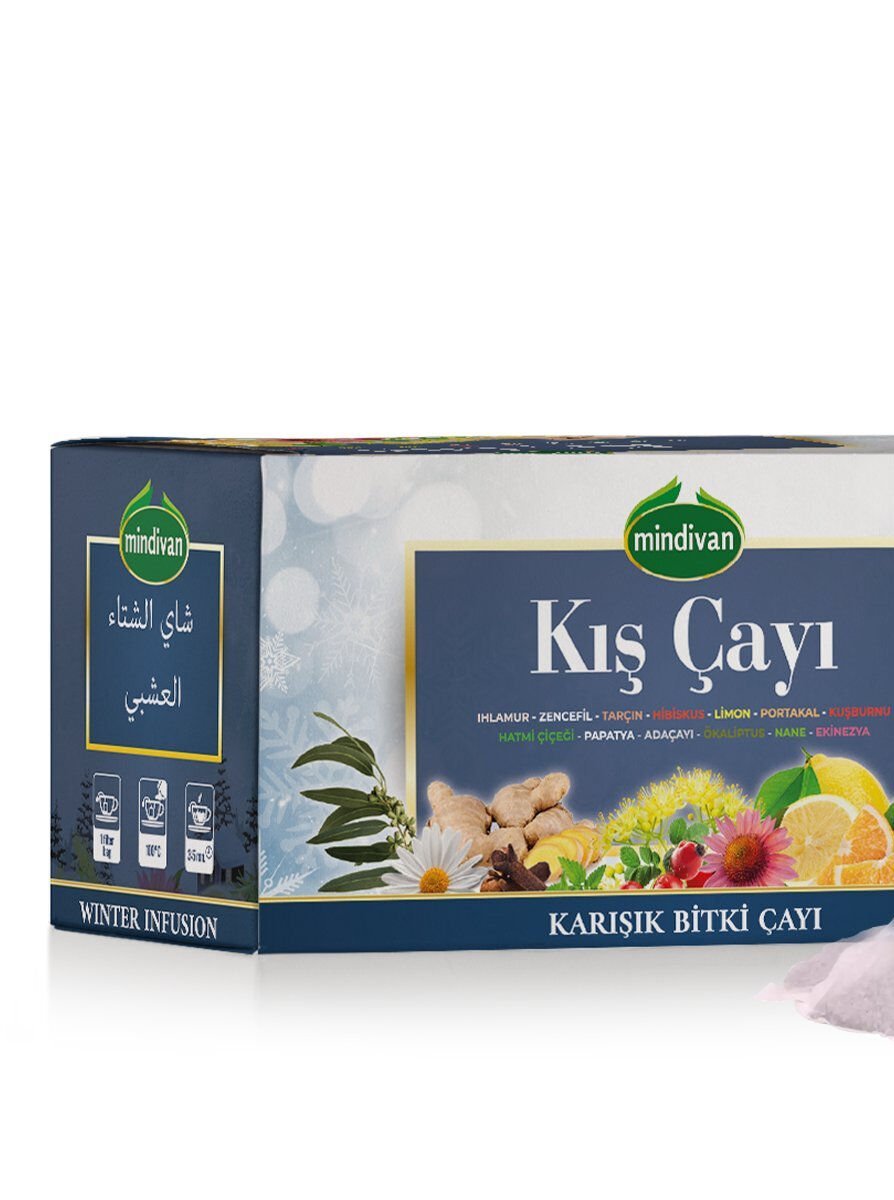 Mindivan Zencefilli Kış Çayı - 30'lu Süzen Poşet Çay