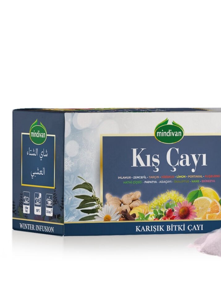 Mindivan Zencefilli Kış Çayı - 30'lu Süzen Poşet Çay