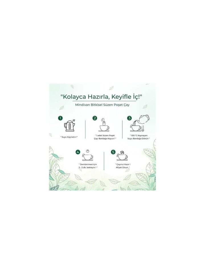 Mindivan Rezene Bitki Çayı - 20'Li Premium Süzen Poşet Çay
