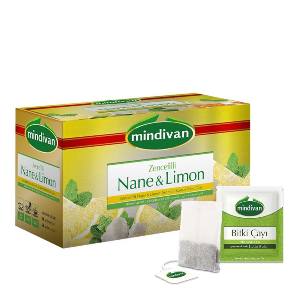 Mindivan Nane Limon Bitki Çayı - 20'Li Premium Süzen Poşet Çay