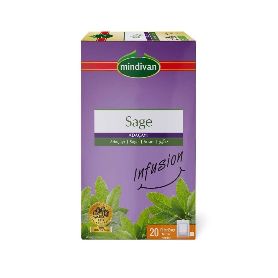 Mindivan Adaçayı Bitki Çayı - 20'Li Premium Süzen Poşet Çay
