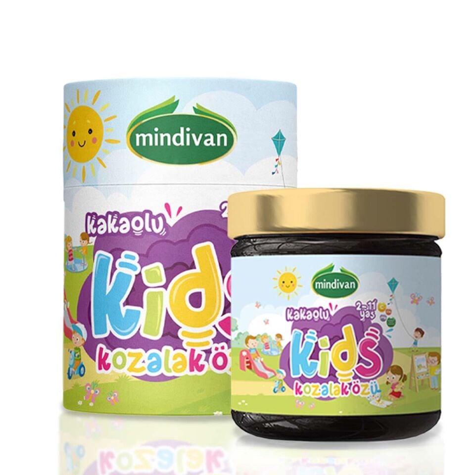 Mindivan Kids Çocuklar İçin Özel Kakaolu Kozalak Macunu 240g - Fonksiyone Ekstraktlı Bitkisel Macun