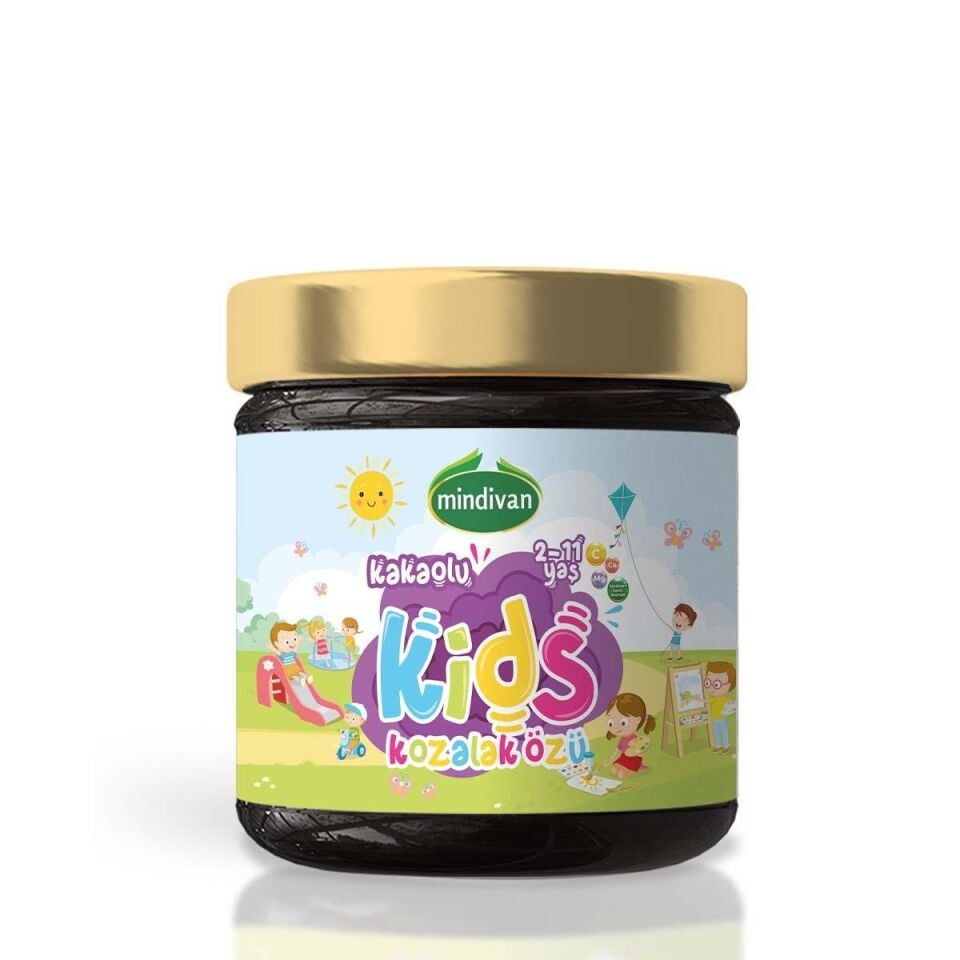 Mindivan Kids Çocuklar İçin Özel Kakaolu Kozalak Macunu 240g - Fonksiyone Ekstraktlı Bitkisel Macun