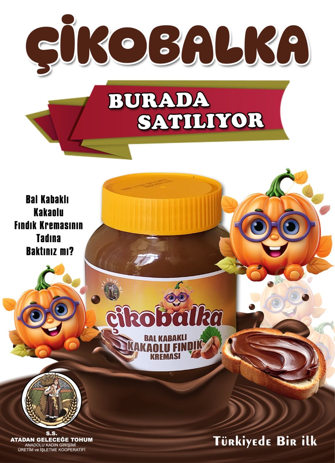 ÇİKOBALKA BAL KABAKLI KAKAOLU FINDIK KREMASI