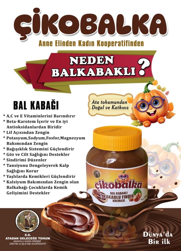 ÇİKOBALKA BAL KABAKLI KAKAOLU FINDIK KREMASI 350g