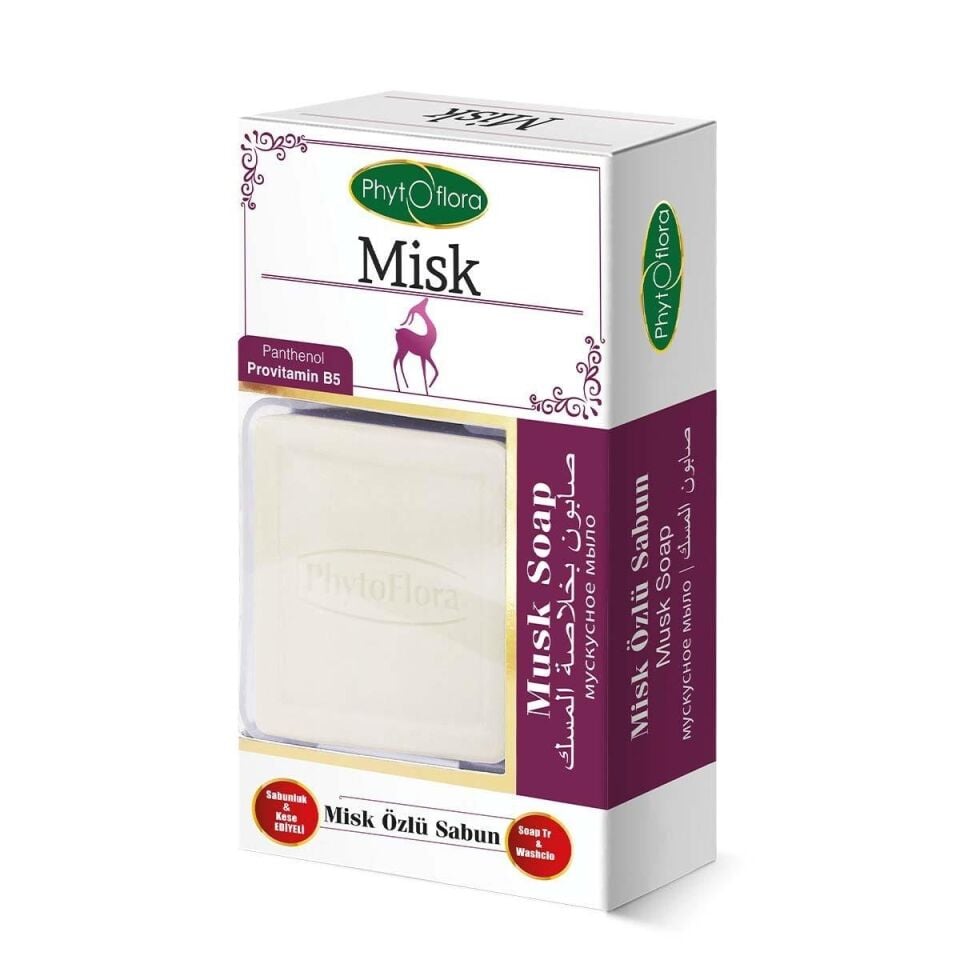 PhytOFlora Misk Özlü Sabun - Kese Ve Sabunluk Hediyeli 125g