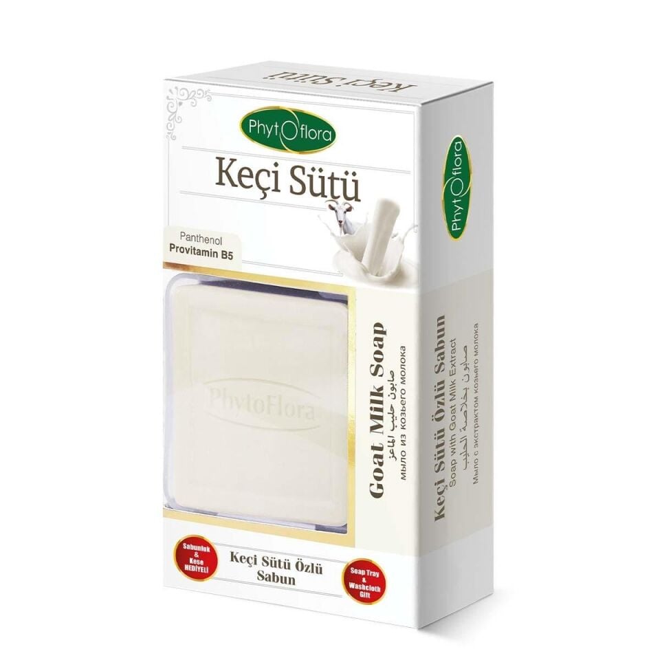 PhytOFlora Keçi Sütü Özlü Sabun - Kese Ve Sabunluk Hediyeli 125g